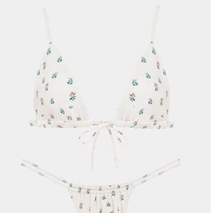 COPY - Montce swim Triangle ties top + bottom fruity floral